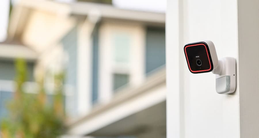 Vivint's Outdoor Camera Pro Gen 3 with a more noticeable LED light ring